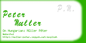 peter muller business card